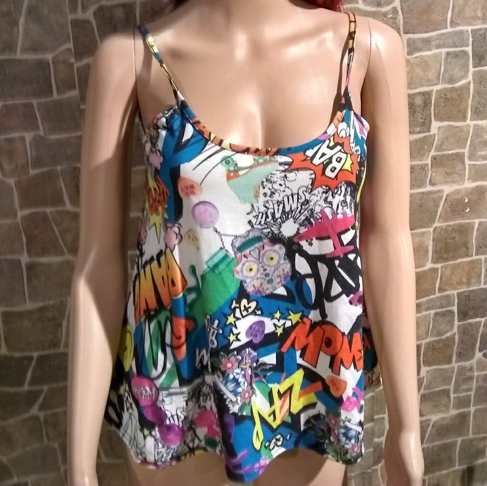 STYLE PLUS Comic Style Tank Top